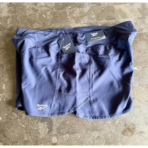Reebok Women's XL Blue Lined Running Slim Shorts Tennis Pickle Ball Volleyball - Picture 9 of 9